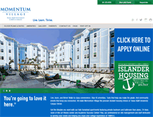 Tablet Screenshot of livemomentumvillage.com